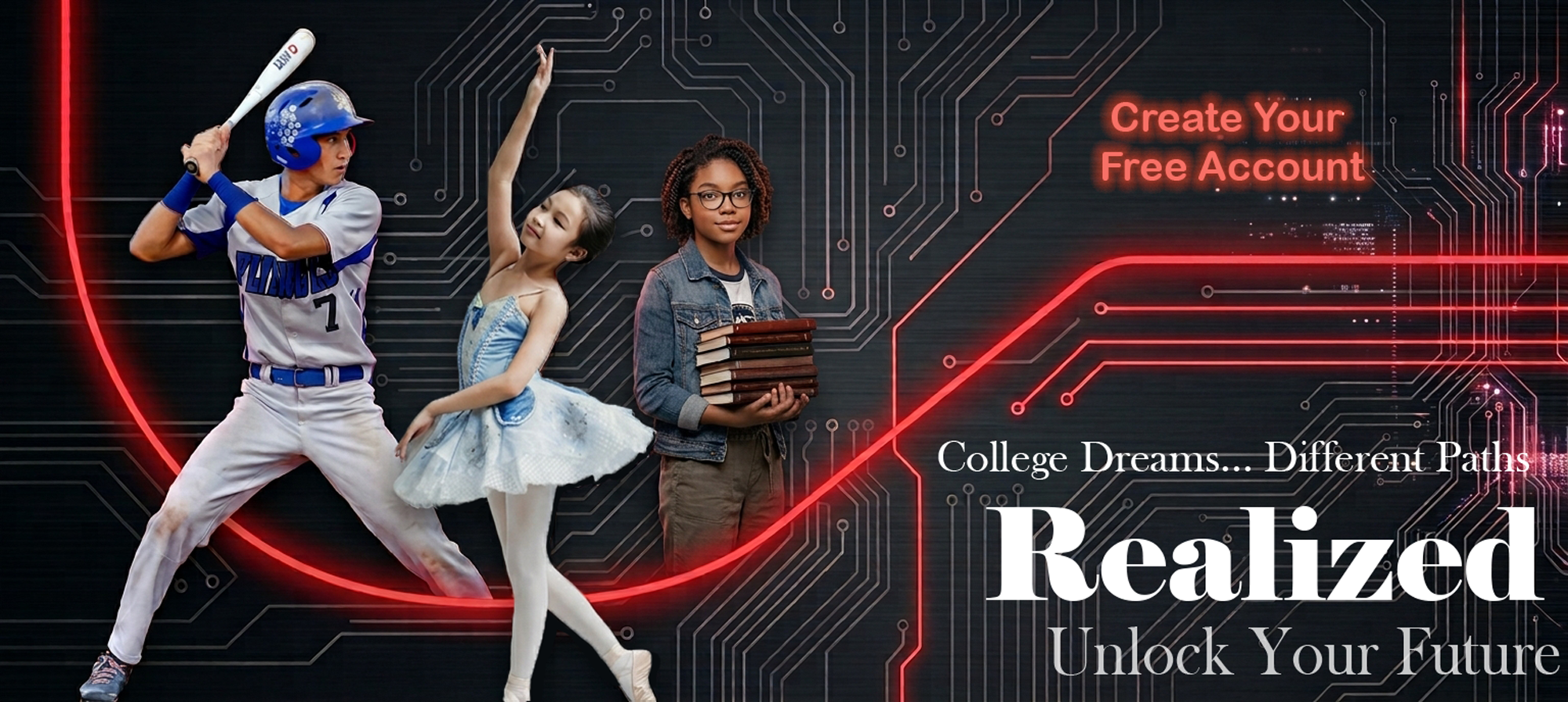 Three students from different backgrounds and talents have the same dream of getting into college.